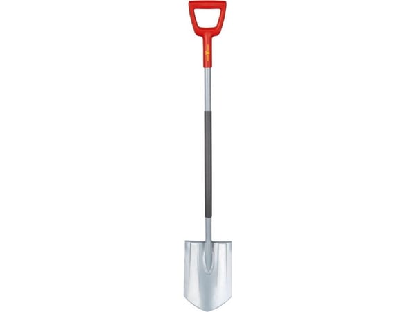WOLF-Garten ASP-D, Spade, Stål, Rød, Rustfritt stål, D-formet, 123 cm