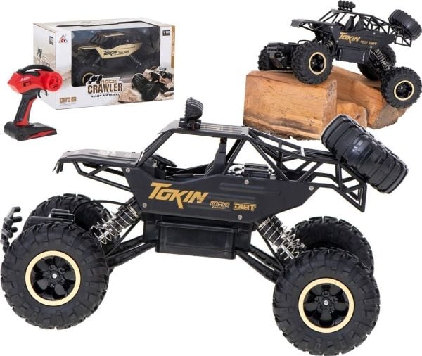 KIK RC bil Rock Crawler 1:12 4WD metall svart