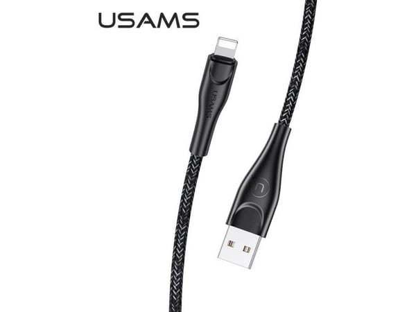 Usams U41 Lightning USB-kabel 1 m svart