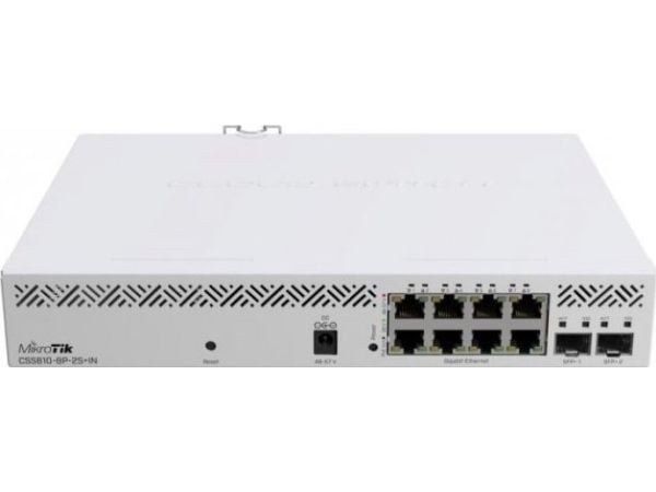 Mikrotik CSS610-8P-2S+IN, Administreret, Gigabit Ethernet (10/100/1000), Strøm over Ethernet (PoE), Stativ-montering