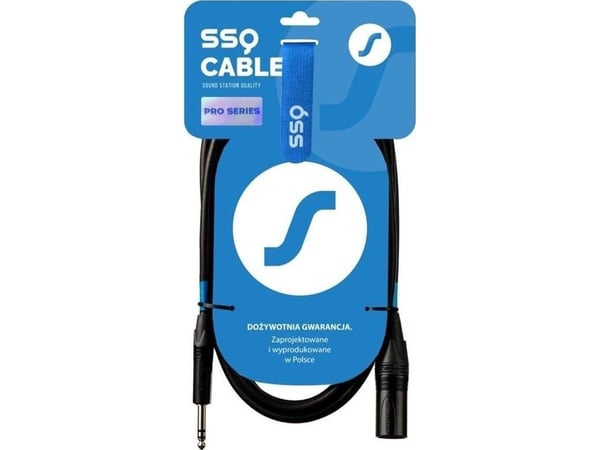Kabel SSQ JSXM1 PRO - XLR hann - 6,3 mm stereokontakt NEUTRIK