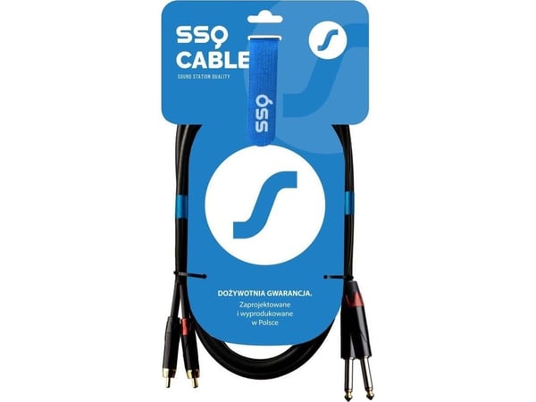 SSQ RCAJM5 - 5 meter kabel 2xRCA- 2x JACK MONO 6,3mm