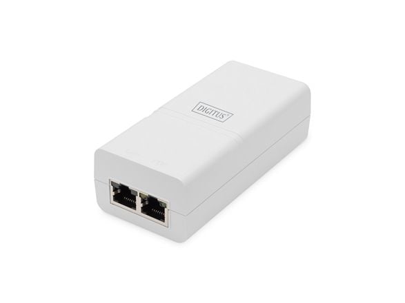 DIGITUS - Strøminjektor - Gigabit, active, IEEE 802.3af, midspan - AC 100-240 V - 30 watt - utgangskontakter: 2 - hvit