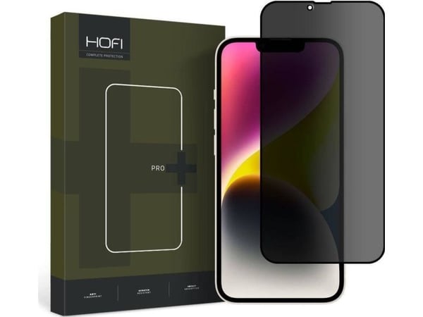Hofi Anti Spy Glass Pro+ Privacy til iPhone 13 / 13 Pro / 14