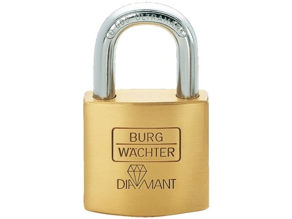 Burg Wächter 17601 hengelås 40,00 mm, messing, nøkkellås
