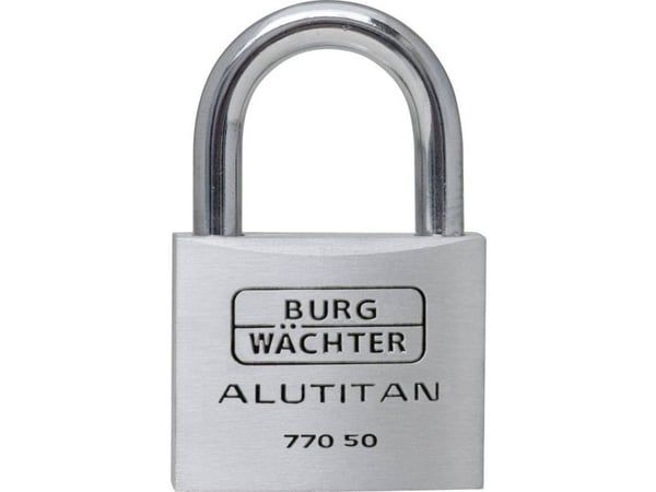 BURG-WÄCHTER 770 Alutitan, Tradisjonell, Nøkkellås, Bruk bare én nøkkel, Sykkel, Koffert, Verktøy boks, Aluminium, Titan, Aluminium