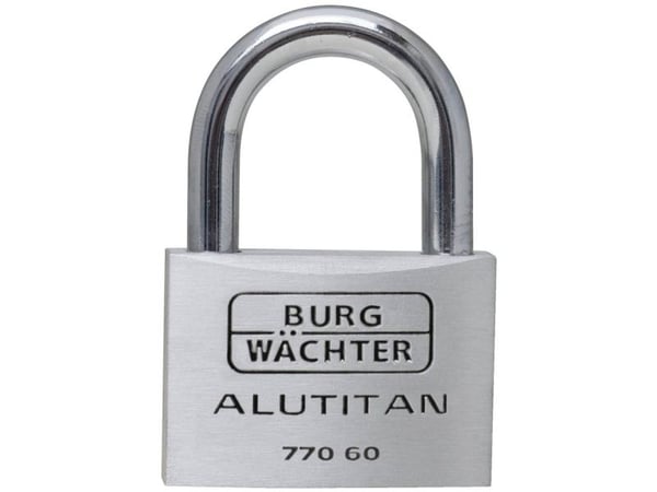 Burg Wächter 36121 hengelås 70,00 mm ulike aluminium nøkkellåser