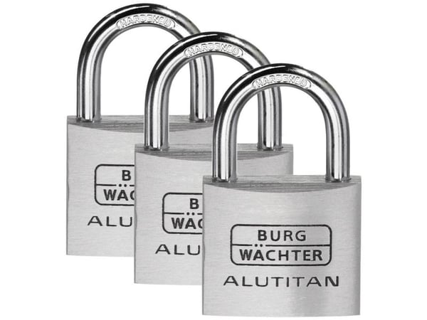 Burg Wächter 36251 hänglås 40.00 mm identiskt nyckellås i aluminium