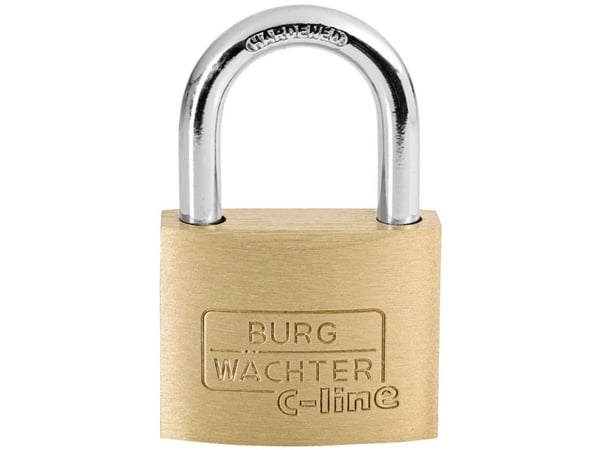 Burg Wächter 3051 hengelås 35.00 mm messing nøkkellås