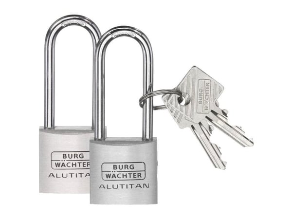 Burg Wächter 36141 riippulukko 20,90 mm samanlainen alumiininen avainlukko
