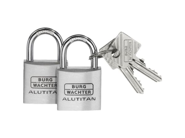 Burg Wächter 36161 hengelås 40,00 mm like nøkler aluminium nøkkellås