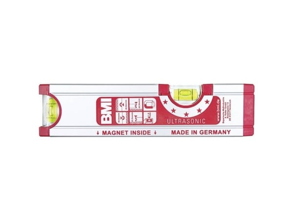 BMI magnet-vattenpass 20 cm ULTRASONIC 692020M med magnet 0,5 mm/m