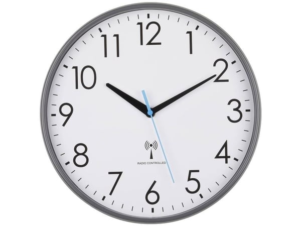 TFA-Dostmann 60.3549.10, Vegg, Analoge klokker, Rund, Grå, Plast, Voksne