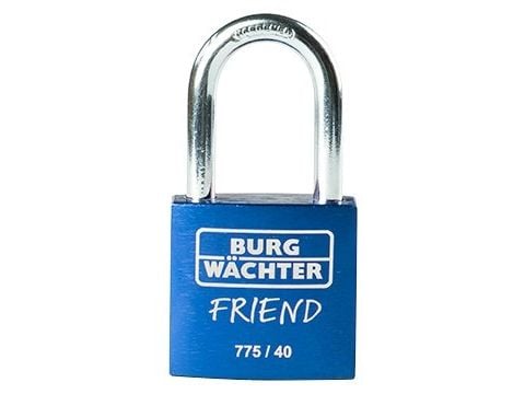 BURG-WÄCHTER 775 40 Friend, Tradisjonell, Nøkkellås, Blå, Aluminium, Rustfritt stål, U-formet