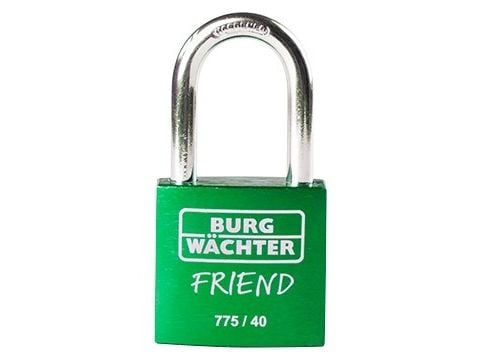 BURG-WÄCHTER 775 40 Friend, Tavallinen riippulukko, Avainlukko, Vihreä, Alumiini, Teräs, U-muotoinen