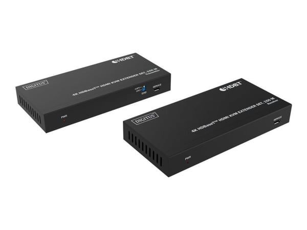 DIGITUS 4K HDBaseT DS-55522 - Sender og mottaker - video/lyd/USB-utvider - HDBaseT - over CAT 6a/7/8 - opp til 150 m
