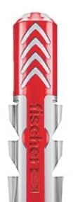 Fischer DUOPOWER 10 x 50, Ekspansjonsanker, Betong, Metall, Grå, Rød, 50 mm, 1 cm