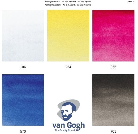Van Gogh Watercolour primary mixing set | 5 x tubes