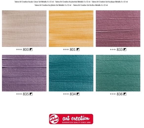 Talens Art Creation akrylfargesett Metallic | 6 x