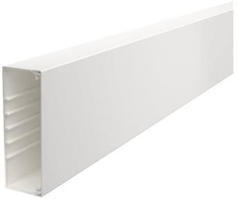 OBO WDK Kaapelikanava täydellisenä sis. kaapelipidikkeen Korkeus 60 mm, Leveys 170 mm, Pituus 2000 mm Valkoinen ral 9010 lyijytön muovi - (2 metriä)