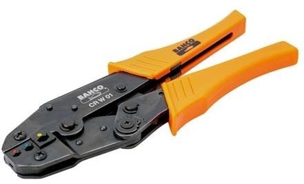 Bahco krymp-/press­tång med spärrfunktion för isolerade kontakter 0,5 mm² till 6 mm²