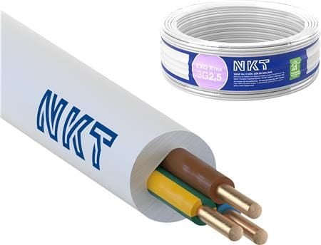 Installationskabel EXQ XTRA Dca 3G2,5 vit R50 - 50 meter