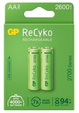 GP GP 2 X AKUMULATORKI AA / R6 GP RECYKO 2700-SERIEN NI-MH 2600MAH 270AAHCE-5EB2