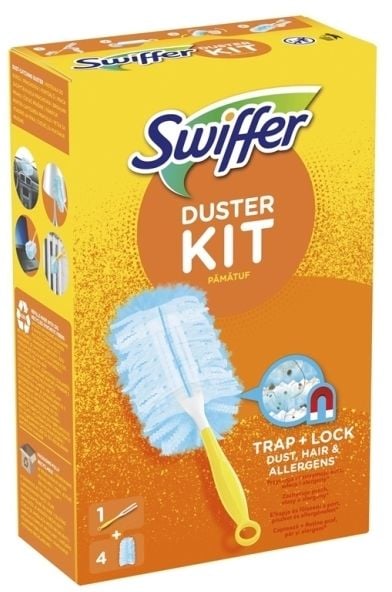 DUSTER Dammsopare Handtag Swiffer + 4 refills