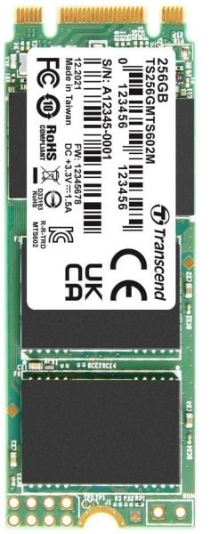 Transcend MTS602M, 256 GB, M.2, 530 MB/s, 6 Gbit/s