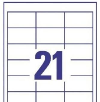 Avery Zweckform 3670 - Hvit - 36 x 64 mm 2100 etikett(er) (100 ark x 21) etiketter