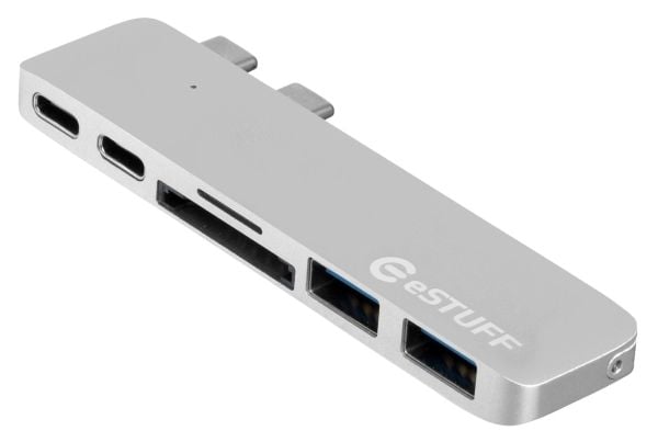 eSTUFF Allure Series Slot-in Hub Pro - Dokkingstasjon - USB-C / Thunderbolt 3 - for Apple MacBook Pro with Touch Bar (I midten av 2017, I slutten a...