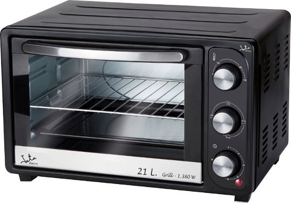 JATA HN921, Elektrisk ovn, 21 l, 1380 W, 21 l, Benkeplate, Sort