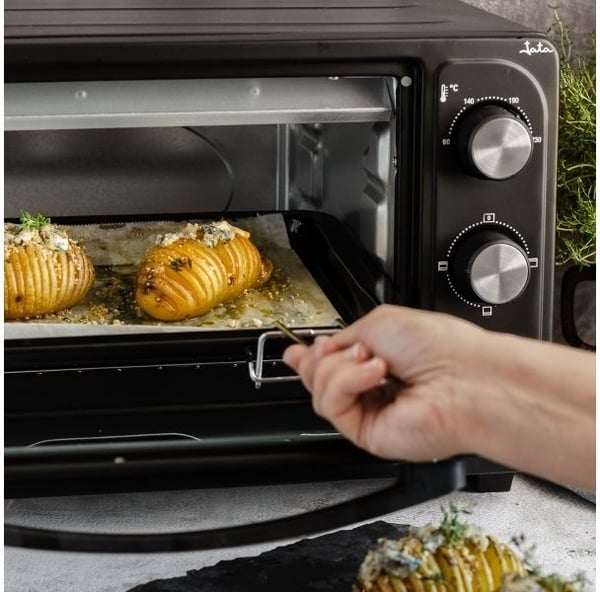 JATA HN921, Elektrisk ovn, 21 l, 1380 W, 21 l, Benkeplate, Sort