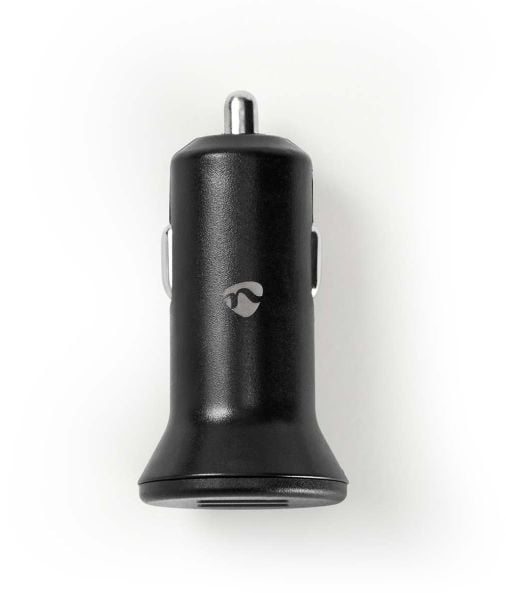 Nedis - Bilstrømadapter - 4.8 A - 2 utgangskontakter (USB) - svart