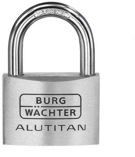 BURG-WÄCHTER DUO 770 Alutitan, Tradisjonell, Nøkkellås, Bruk bare én nøkkel, Sykkel, Koffert, Verktøy boks, Aluminium, Titan, Aluminium