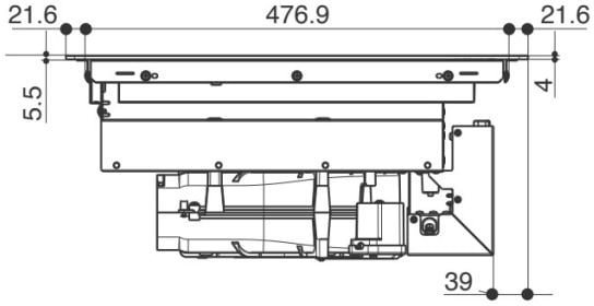 Faber Galileo Smart A60 - Induksjonskomfyrtopp - 4 plater - Nisje - bredde: 56 cm - dybde: 49 cm - Klasse A++ - svart med nedslagsutstøting