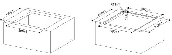 Faber Galileo Smart A60 - Induksjonskomfyrtopp - 4 plater - Nisje - bredde: 56 cm - dybde: 49 cm - Klasse A++ - svart med nedslagsutstøting