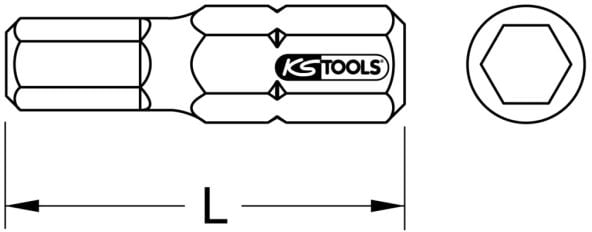 KS Tools 918.3052, 1 stykker, Hex (metrisk), Stål, 18 mm, 5 g, 25,4 / 4 mm (1 / 4")