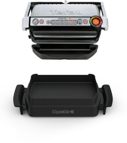 Tefal OptiGrill+ GC714D kosketusgrilli 2000W ruostumaton teräs 600 cm² anturitekniikkaa