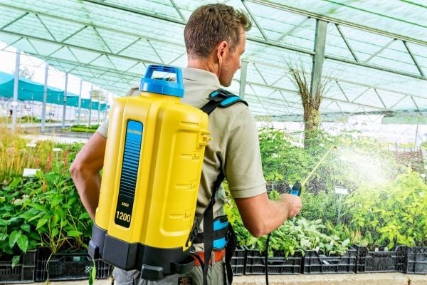 GLORIA 000067.0000, Hagesprøyte med ryggsekk, 12 L, 12 L, Blå, Gul, Plast, Messing