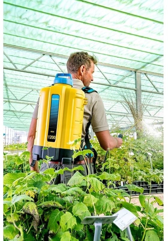 GLORIA 000067.0000, Hagesprøyte med ryggsekk, 12 L, 12 L, Blå, Gul, Plast, Messing