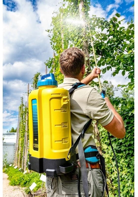 GLORIA 000067.0000, Hagesprøyte med ryggsekk, 12 L, 12 L, Blå, Gul, Plast, Messing