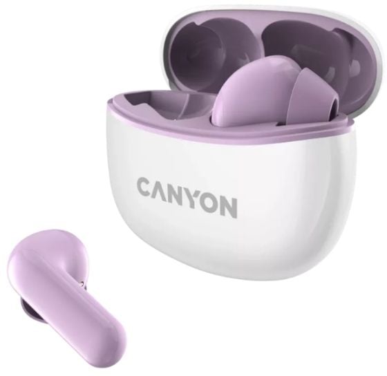 Canyon TWS-5 - Ægte trådløse øretelefoner med mik. - i øret - Bluetooth - lilla