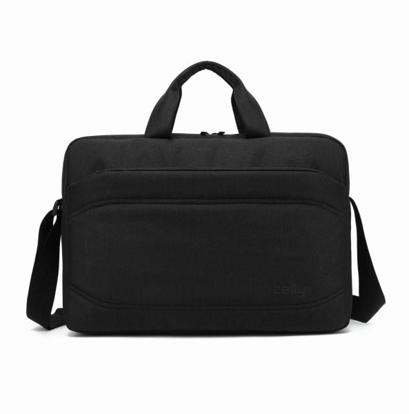 Celly MESSENGERBAG - Notebookbæreveske - with trolley strap - 15.6" - svart