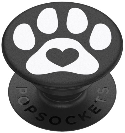 PopSockets 805579, Grippi, Musta, Valkoinen, Mikä tahansa tuotemerkki, Sydänkuvio, 1 kpl