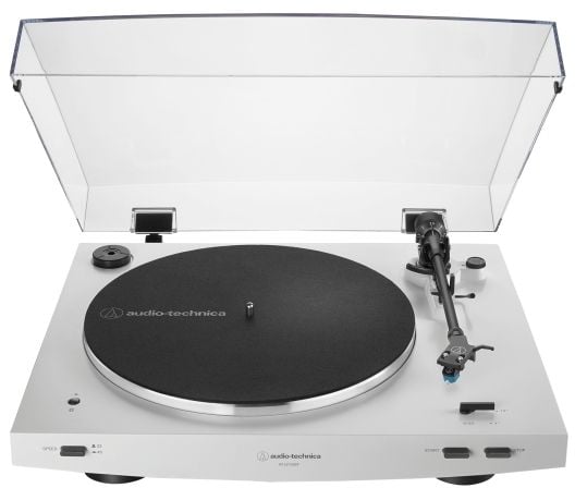 Audio-Technica AT-LP3XBTWH, Hihnakäyttöinen levysoitin, Täysin automaattinen, Valkoinen, Alumiini, 33 1/3,45 RPM, DC-moottori