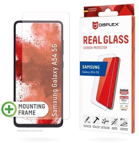 Displex 01803, Samsung, Galaxy A54 5G, Tørr påføring, Slagbestandig, Ripebestandig, Støvresistent, Gjennomsiktig, 1 stykker