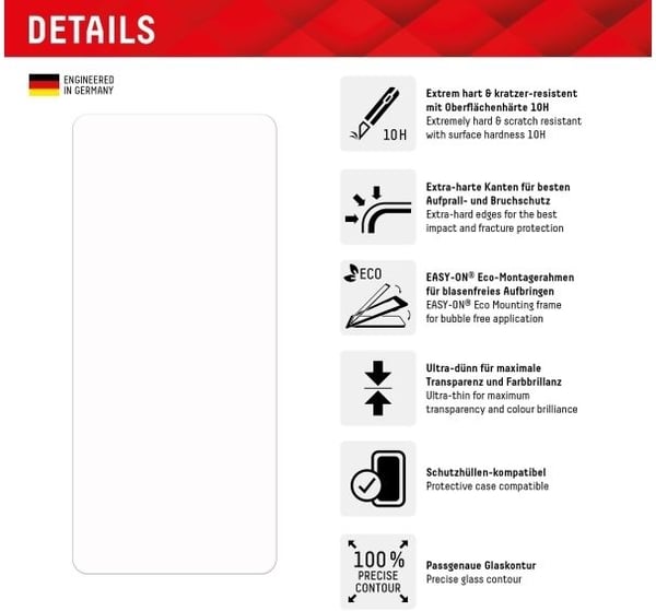 Displex 01803, Samsung, Galaxy A54 5G, Tørr påføring, Slagbestandig, Ripebestandig, Støvresistent, Gjennomsiktig, 1 stykker