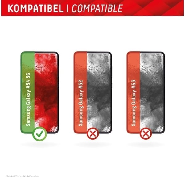 Displex 01803, Samsung, Galaxy A54 5G, Tørr påføring, Slagbestandig, Ripebestandig, Støvresistent, Gjennomsiktig, 1 stykker