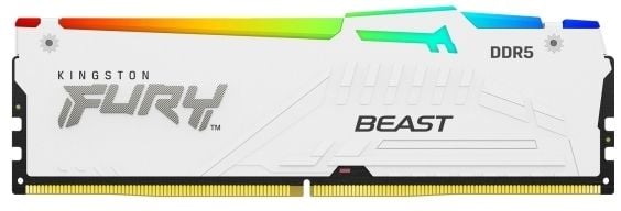 Kingston FURY Beast RGB - DDR5 - sett - 32 GB: 2 x 16 GB - DIMM 288-pin - 5600 MT/s / PC5-44800 - CL36 - 1.25 V - ikke-bufret - on-die ECC - hvit